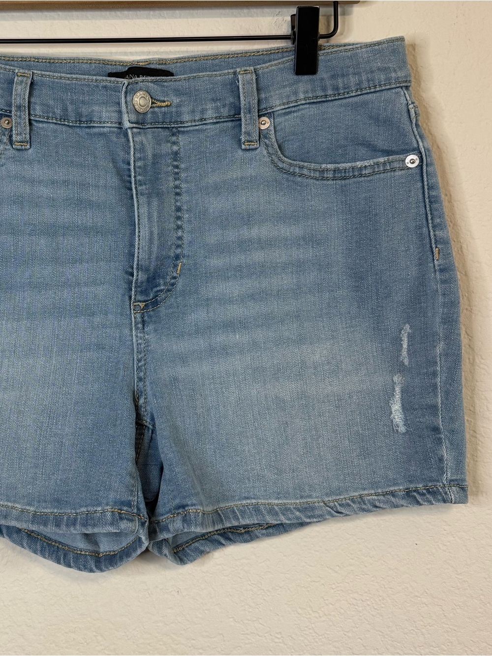 Banana Republic High Rise Light Wash Denim Blue Jean 4” Shorts Size 30/10 - Picture 4 of 12